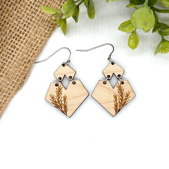 Botanical Angular Heart Drop - Wholesale