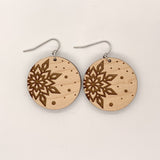 Circle Snowflake Maple Wood Mini Drops