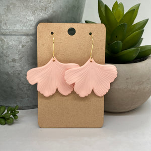Gold Hook with Pink Flower Petal Drop