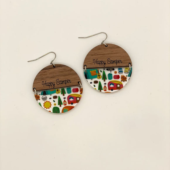 Happy Camper Circle Drops - wholesale