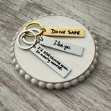 Handwritten Engraved Keychain