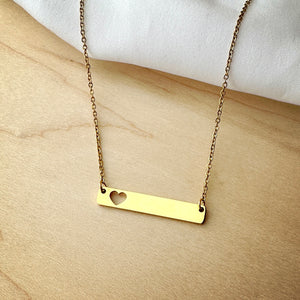 Abby Heart Bar Necklace