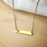 Abby Heart Bar Necklace-Wholesale