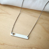 Abby Heart Bar Necklace