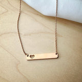 Abby Heart Bar Necklace-Wholesale