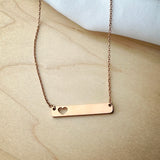 Abby Heart Bar Necklace