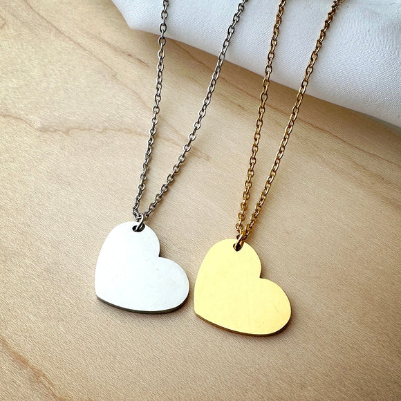 Alayna Angled Heart Necklace - Wholesale