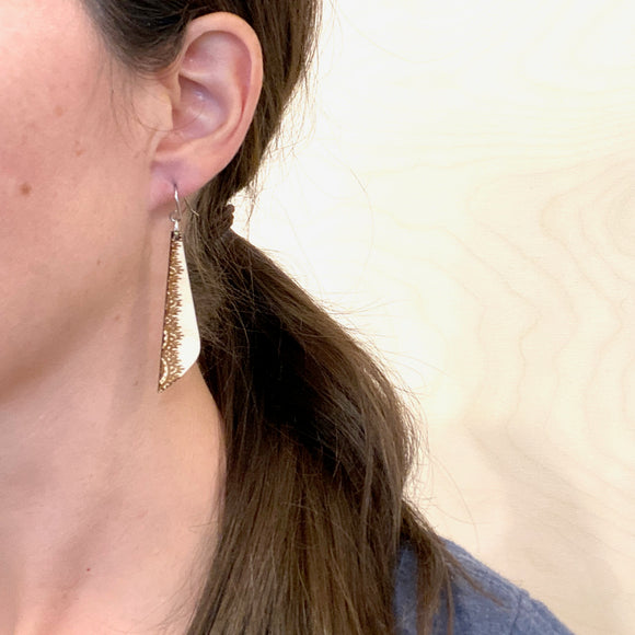 Lace Trim Slanted Bar Drops