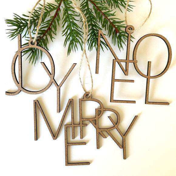 Modern Phrase Ornament Set
