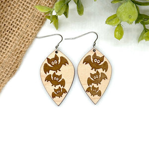 Wide Eyed Bats Maple Wood Drops
