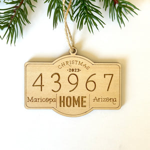 Zip Code Ornament