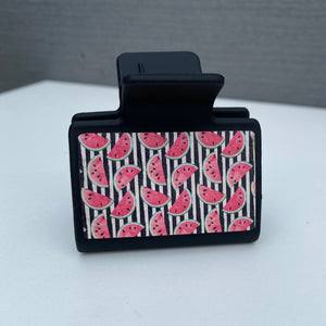 Melon Stripe Hair Clip - 2 sizes