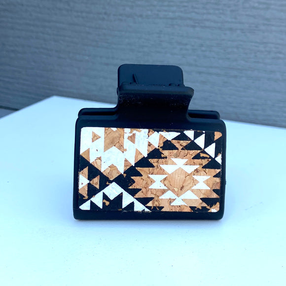 Black and White Aztec Hair Clip - 2 sizes