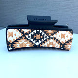 Black and White Aztec Hair Clip - 2 sizes
