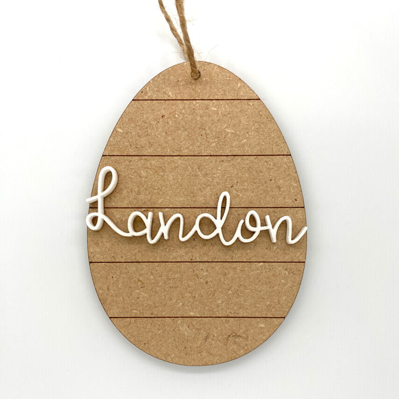 Shiplap Egg 2 Layer Easter Tag