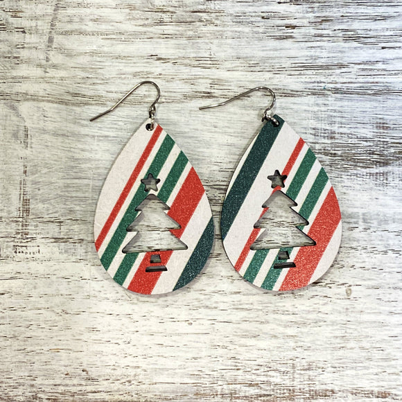Candy Cane Stripe Tree Drops