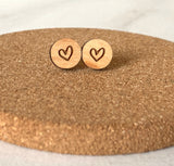 Circle Heart Studs