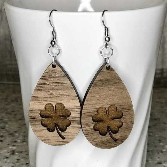 Engraved Clover Drops