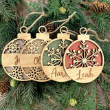 Glitter Snowflake Name Ornaments