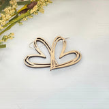 Heart Cut Out Drops with Surgical Steel Hoops