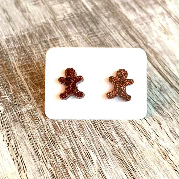 Acrylic Glitter Christmas Studs