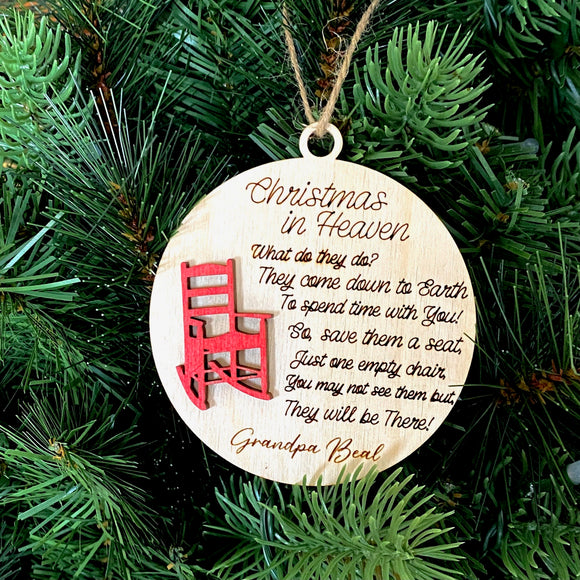Christmas in Heaven Ornament with Customization - Wholesale