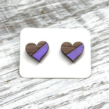 Two Tone Walnut Geo Studs