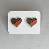 Two Tone Walnut Geo Studs