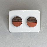 Two Tone Walnut Geo Studs