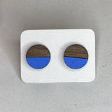 Two Tone Walnut Geo Studs