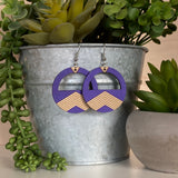 Boho Chevron Circle Drops