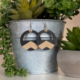 Boho Chevron Circle Drops