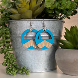 Boho Chevron Circle Drops
