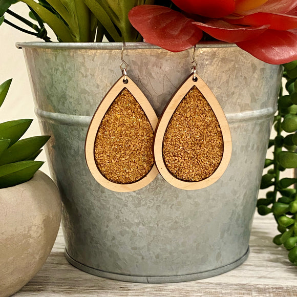 Glitter Gold Cork Drops