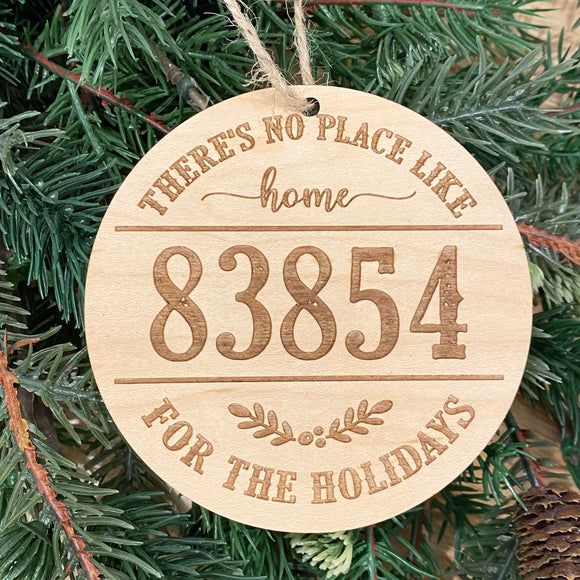 Home For The Holidays Zip Code Ornament