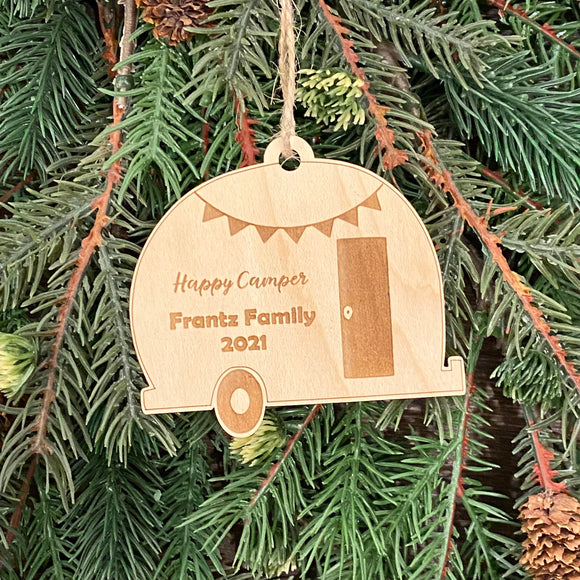 Happy Camper Family Ornament