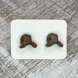 State Stud Earrings-Walnut - Wholesale