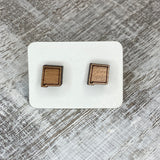 State Stud Earrings-Cherry - Wholesale