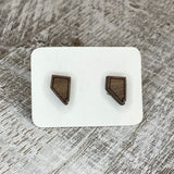 State Stud Earrings-Walnut - Wholesale