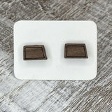 State Stud Earrings-Walnut - Wholesale
