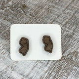 State Stud Earrings-Walnut - Wholesale