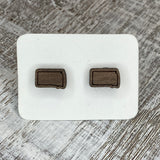 State Stud Earrings-Walnut - Wholesale
