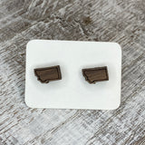 State Stud Earrings-Walnut - Wholesale