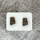 State Stud Earrings-Walnut - Wholesale