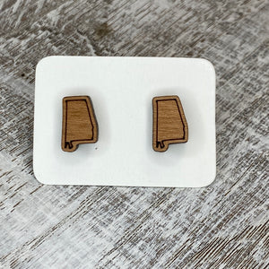 State Stud Earrings-Cherry - Wholesale