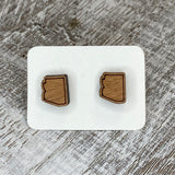 State Stud Earrings-Cherry - Wholesale