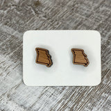 State Stud Earrings-Cherry - Wholesale