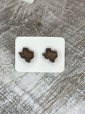 State Stud Earrings-Walnut - Wholesale