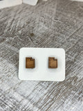 State Stud Earrings-Cherry - Wholesale