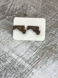 State Stud Earrings-Walnut - Wholesale